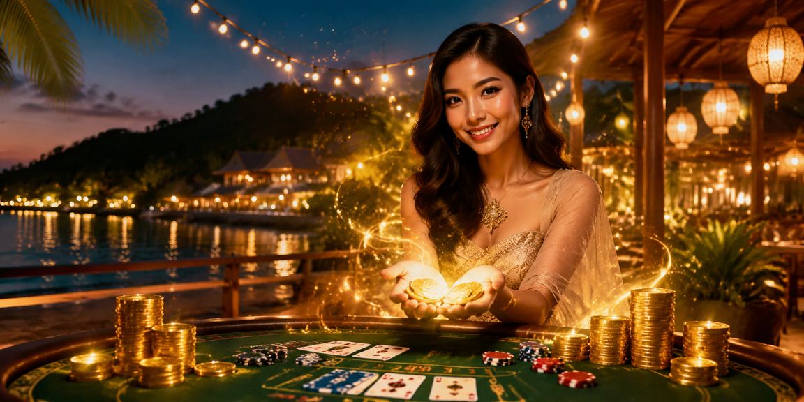 Suasana permainan baccarat kasino dalam talian bergaya Melayu di Langkawi